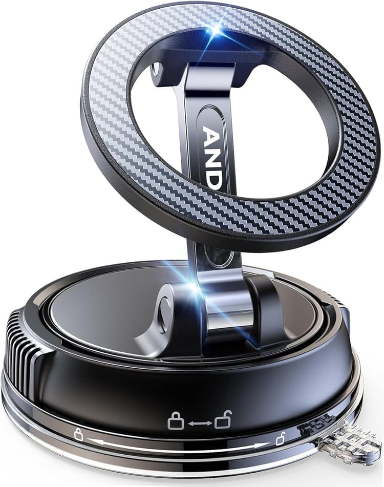 ANDERY Car Phone Holder for Magsafe [78+LBS Strongest Suction & 2400gf Strongest Magnetic] 360°